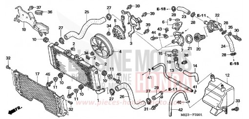 RADIATEUR (CB1300A/SA) CB1300SA5 de 2005